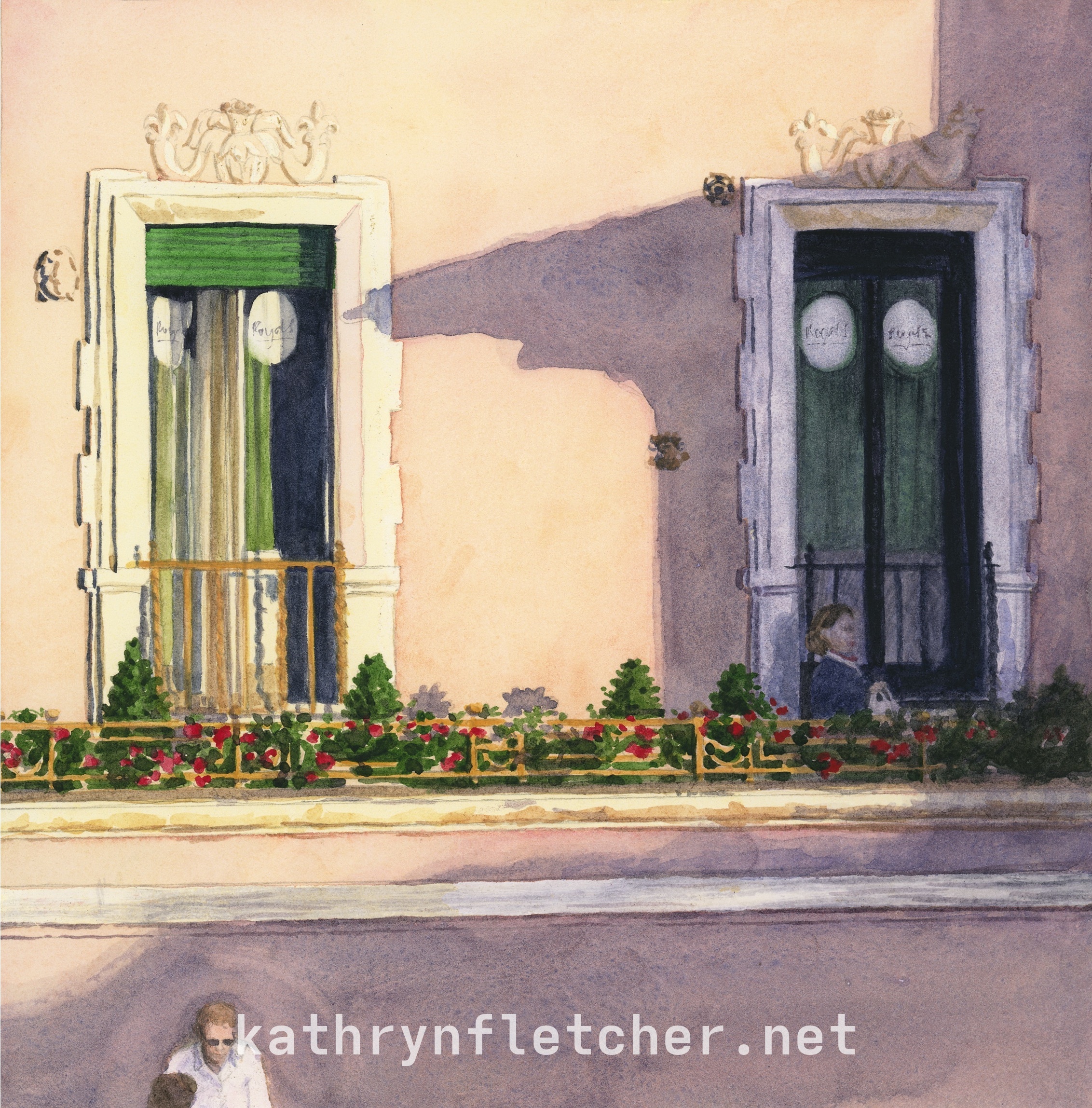 Pink Hotel - Watercolor